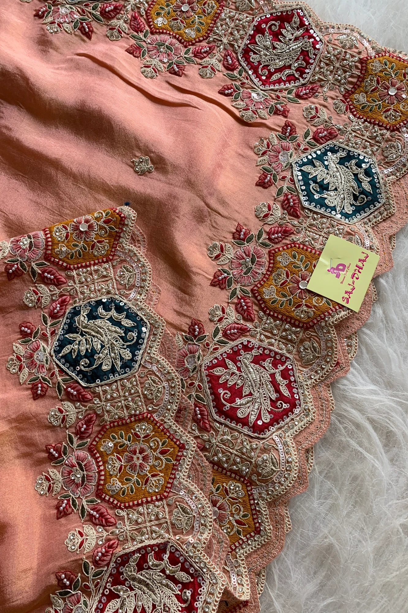 Blush Pink Soft Tissue Saree 5769 08