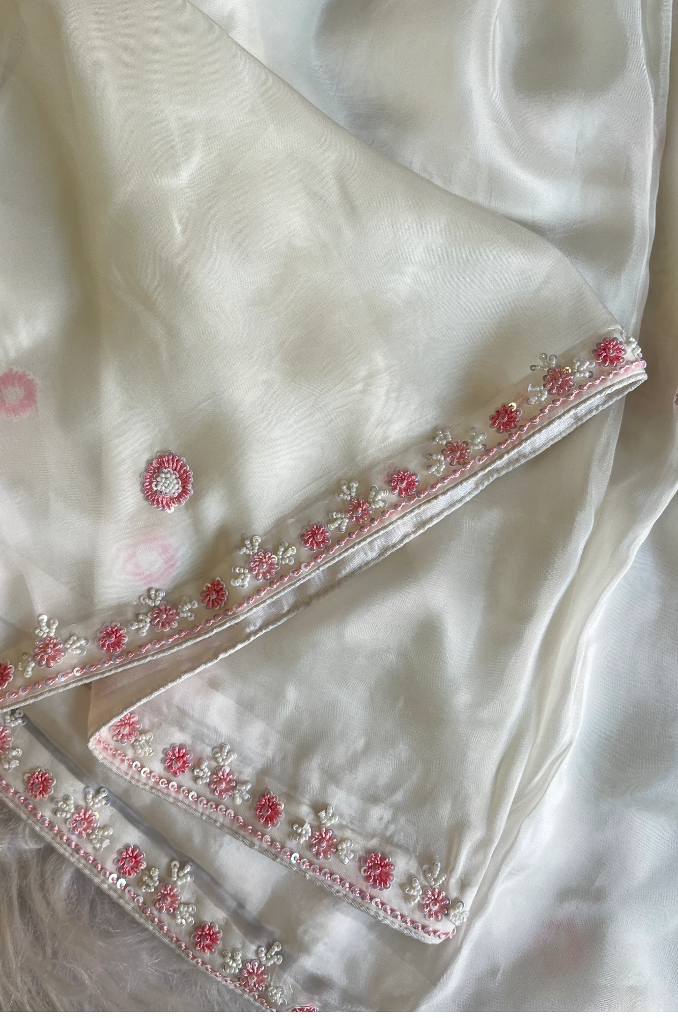 Habutai Silk Saree with Pearls 5385 04