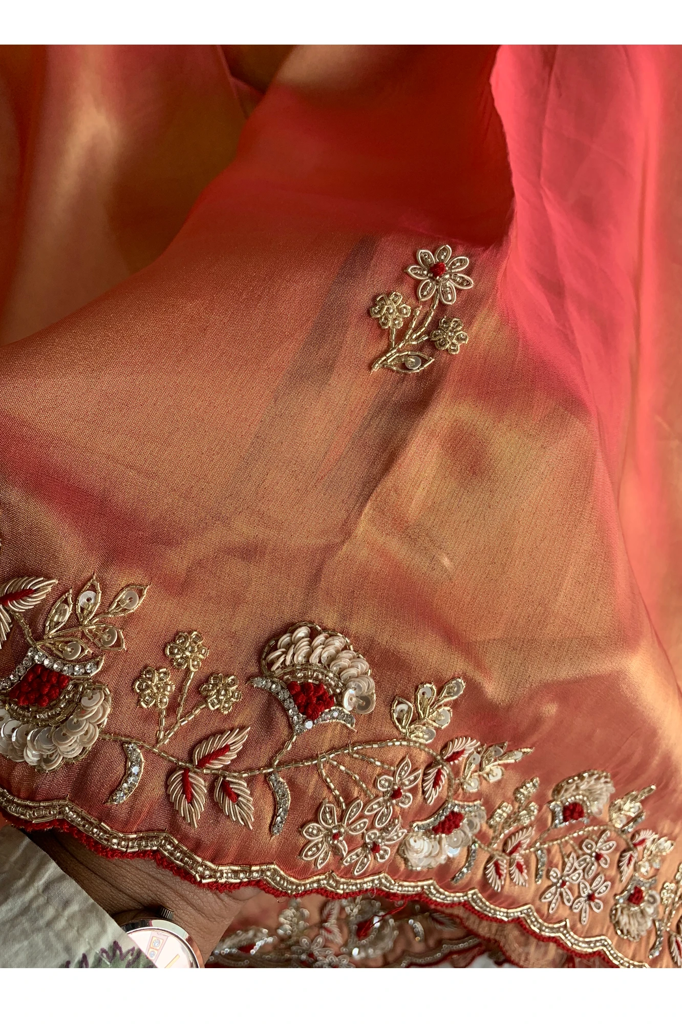 Brick Tissue Silk Saree 5525 02