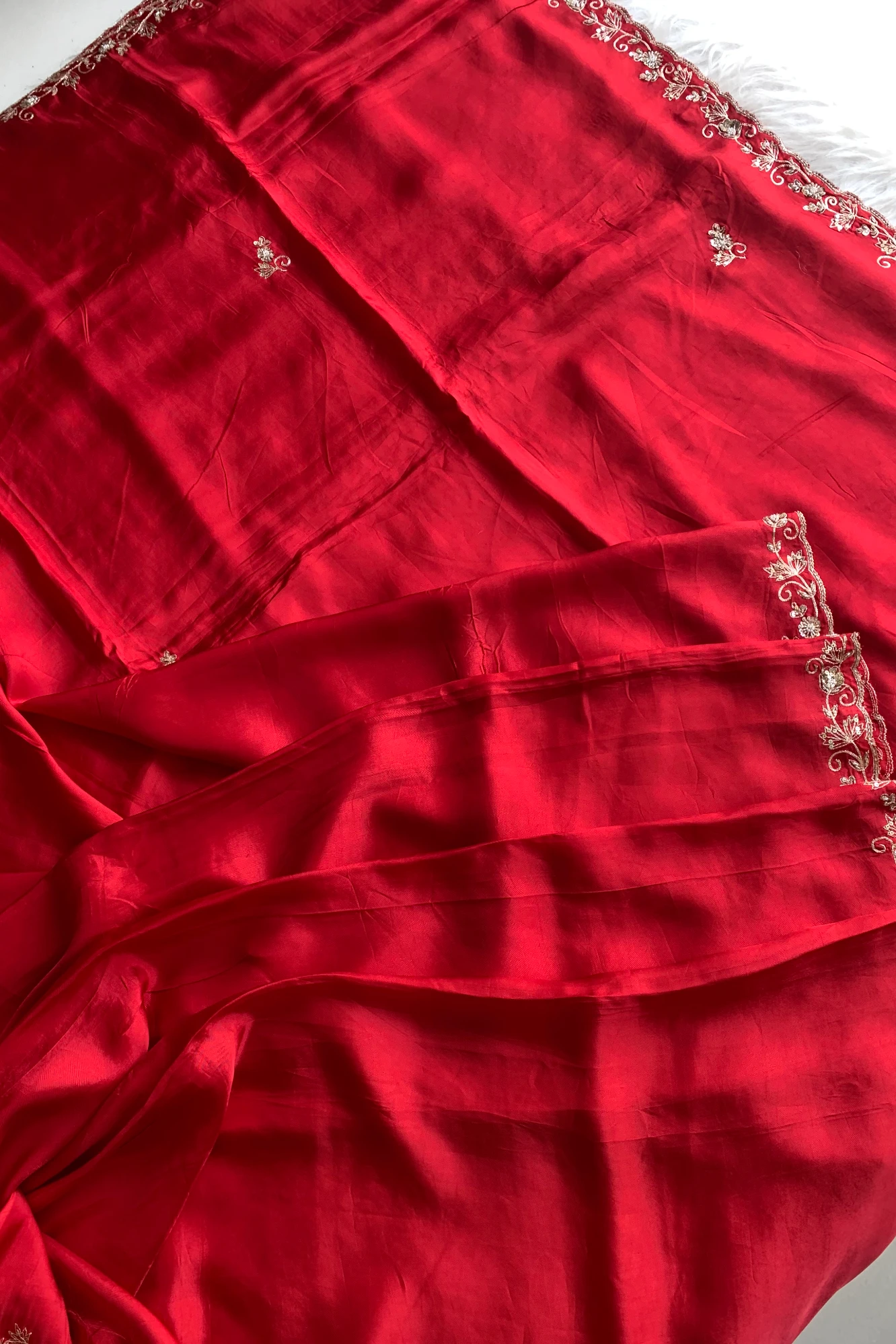 Red Russian Silk Saree 5660 03