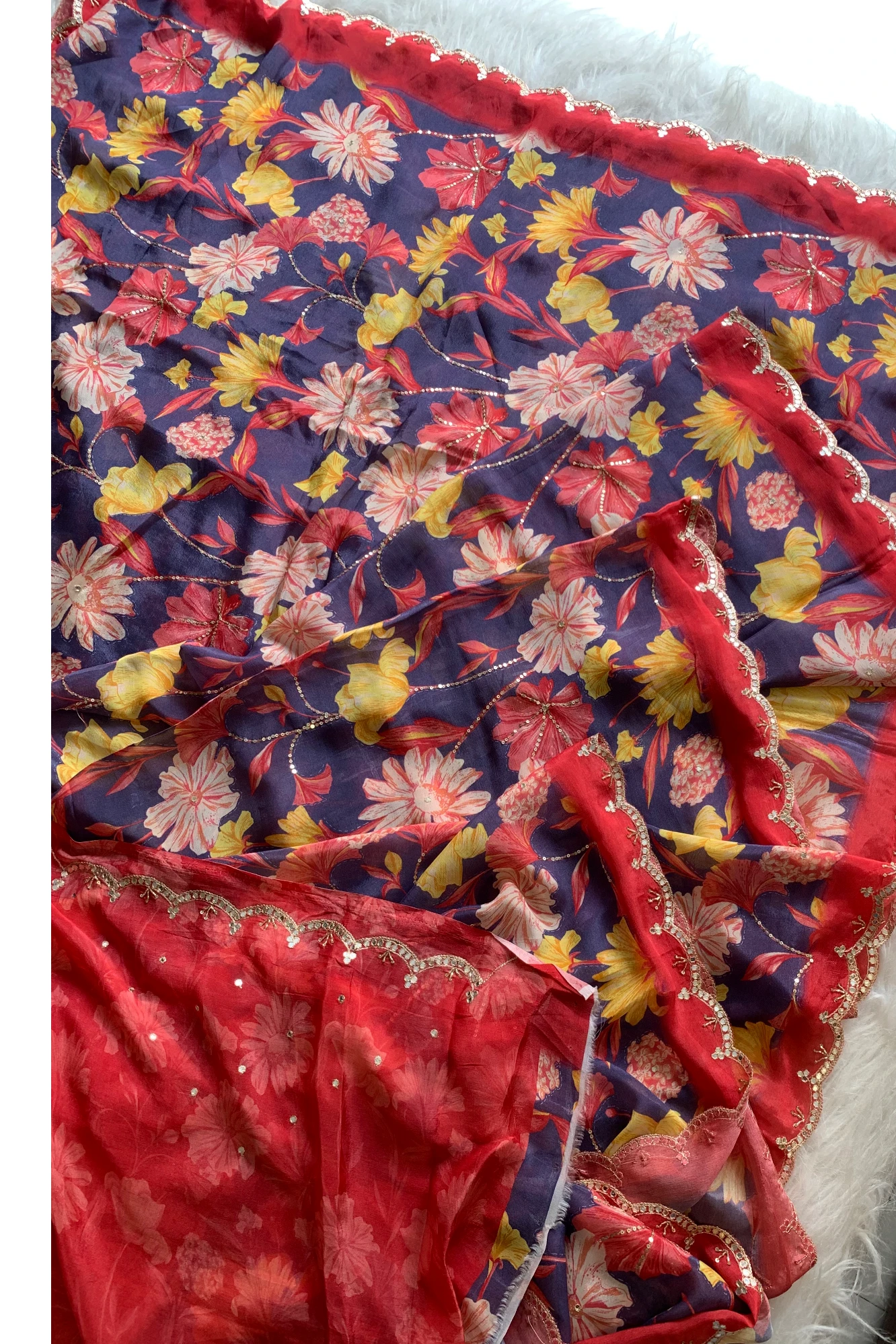 Floral Modal Silk Saree 5762 10