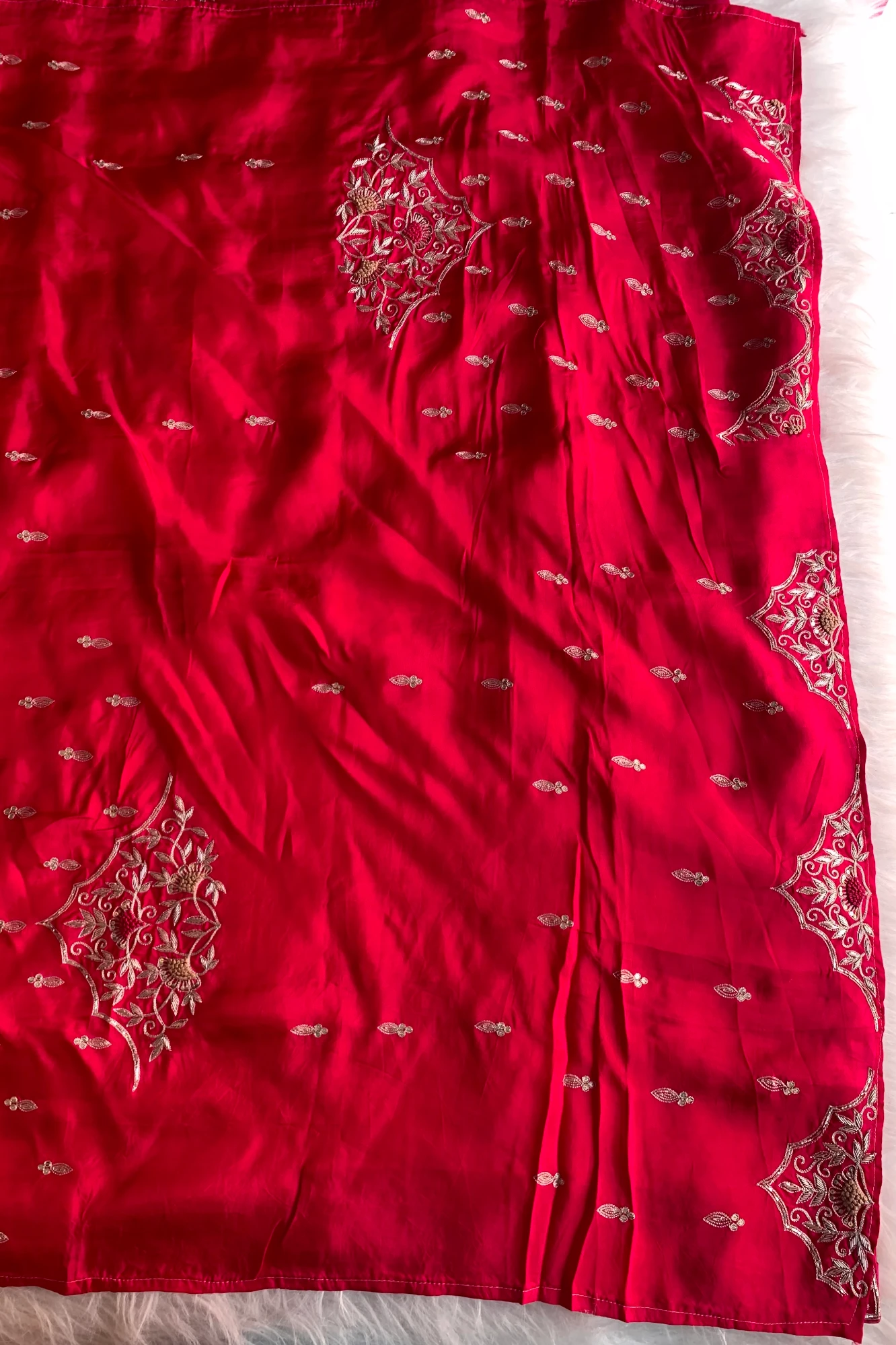 Pink Embellished Organza Saree 5764 14