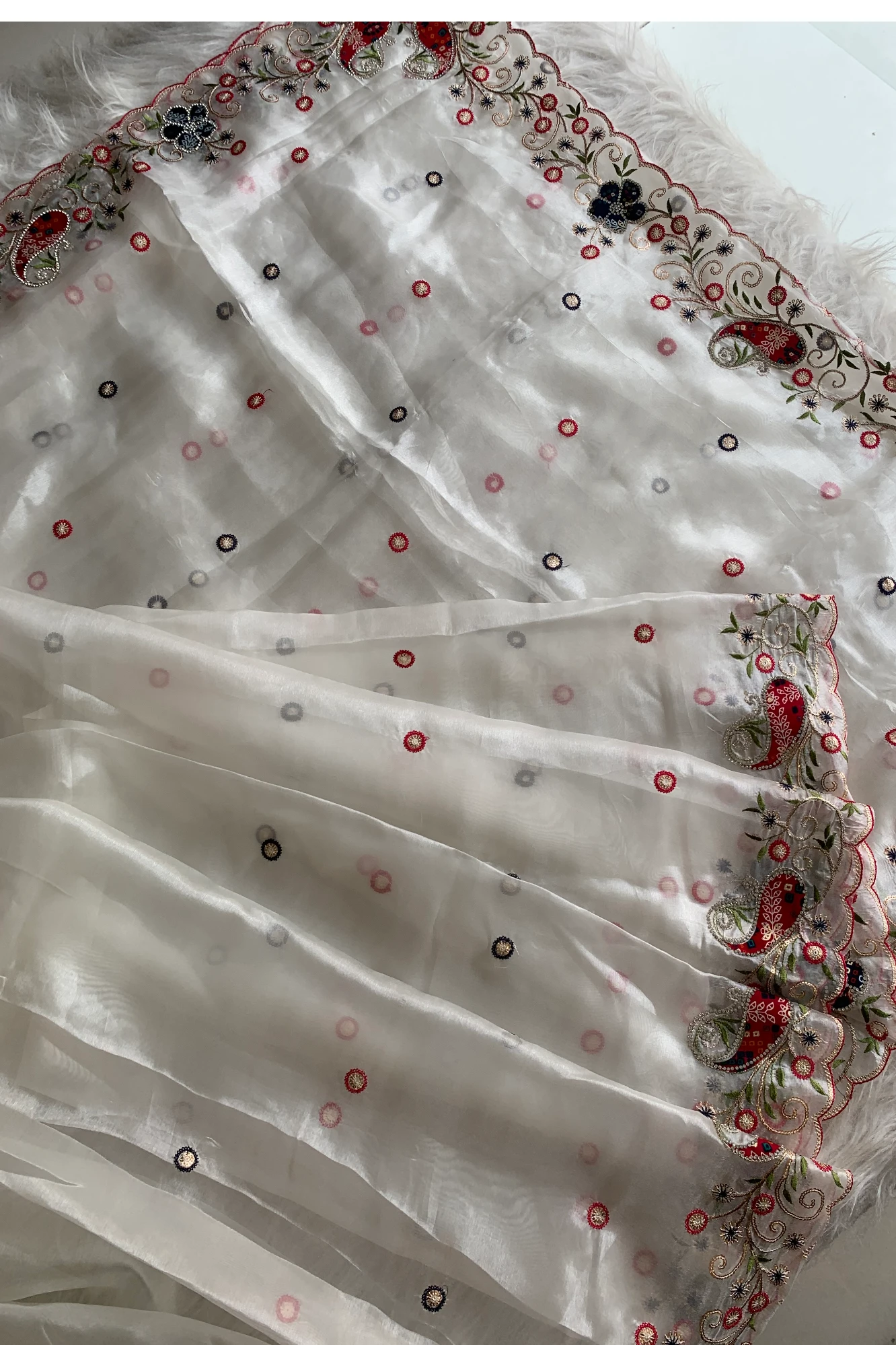 White Glass Tissue Saree 5786 10
