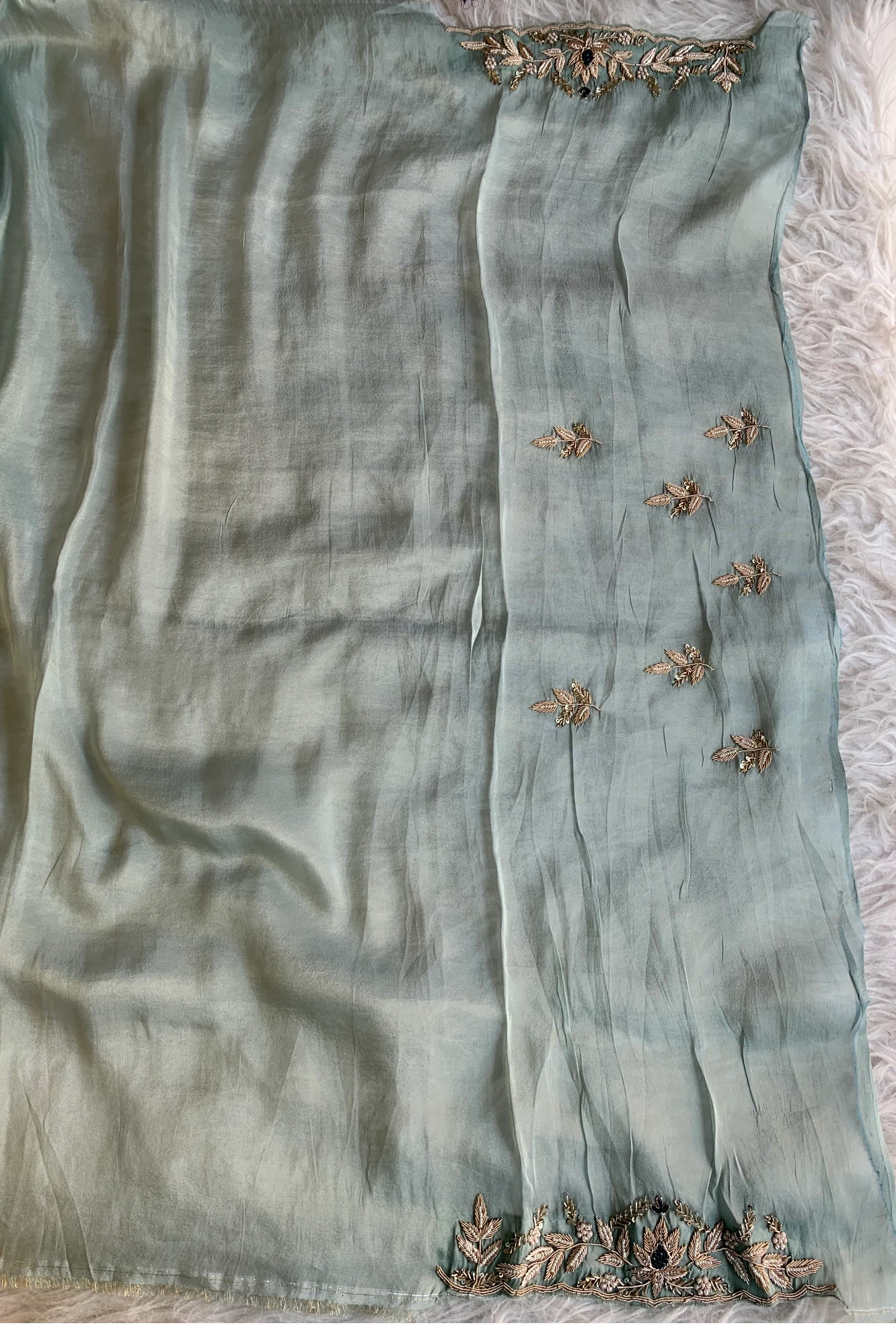 Light Blue Soft Tissue Saree 5647 10