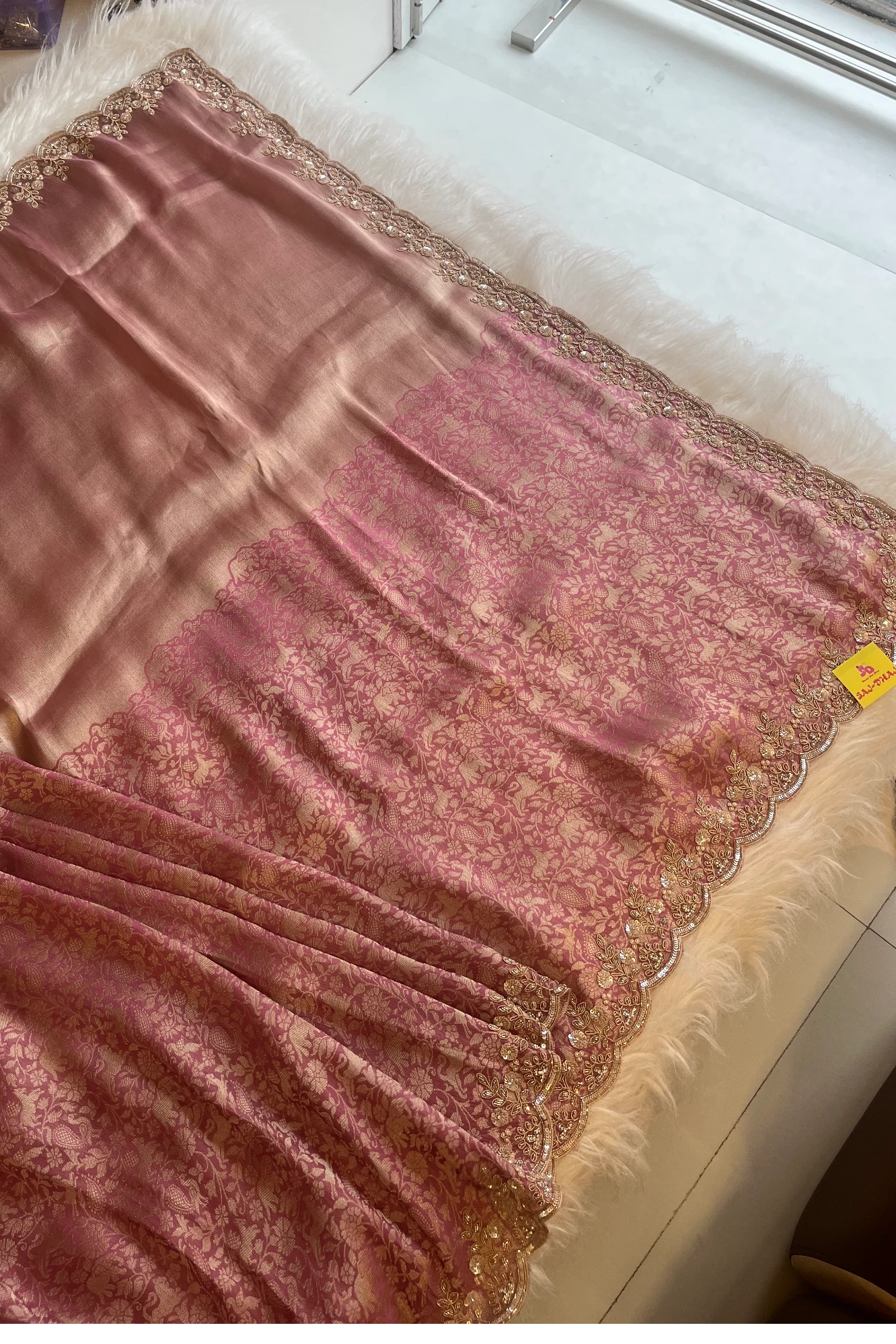 Kanchipuram Silk Saree with Motif Weaving & Zardosi Border 5766 12