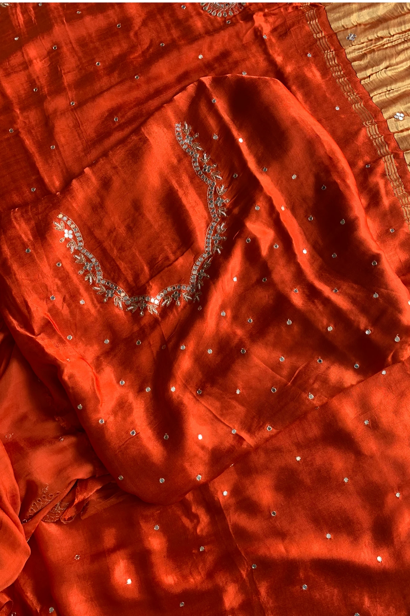 Orange Gajji Silk Saree 5755 10