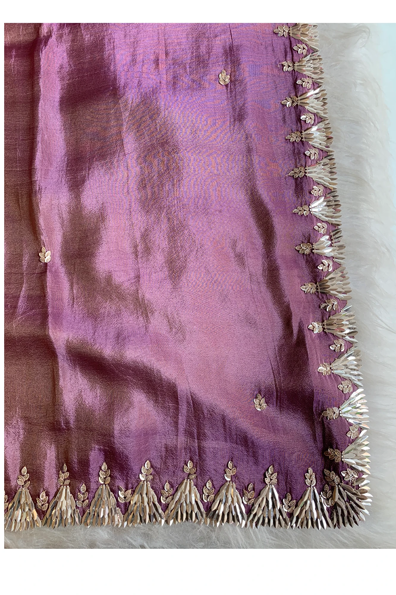 Purple & Pink Dual Shade Tissue Silk Saree 5660 04