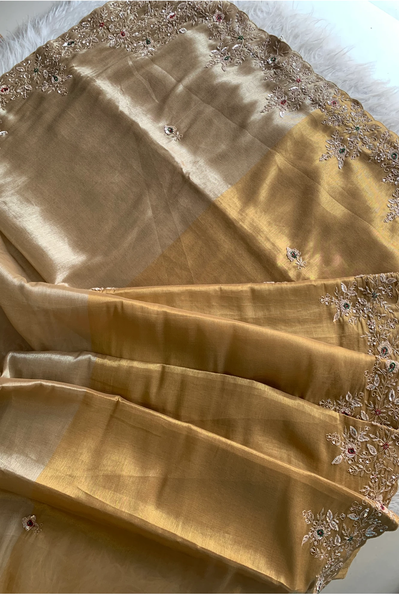 Gold Kanchipuram Silk Saree 5766 02