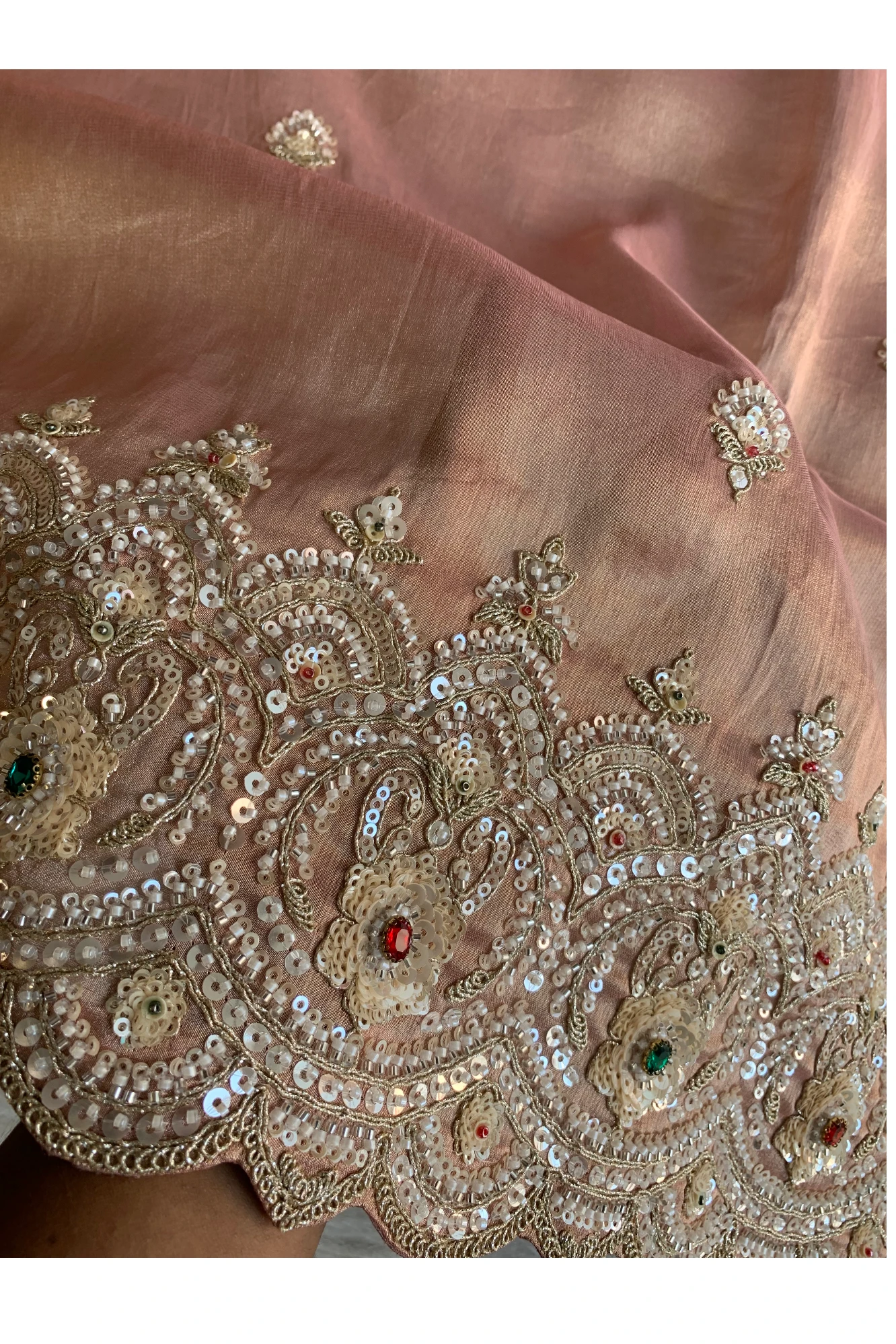 Peach Kanchipuram Tissue Saree 5688 02