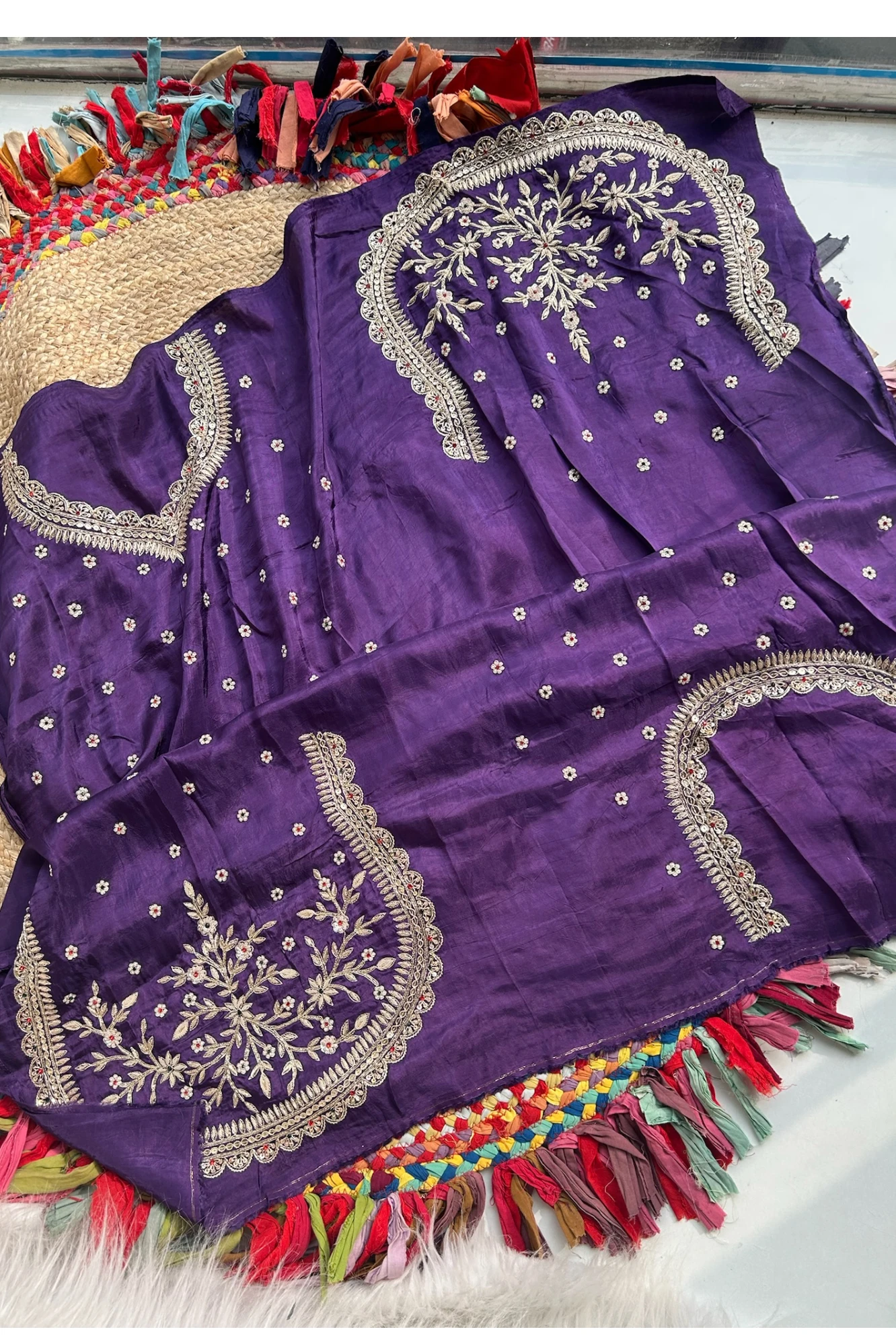 Jayanti Reddy Purple Russian Silk Saree 5650 15