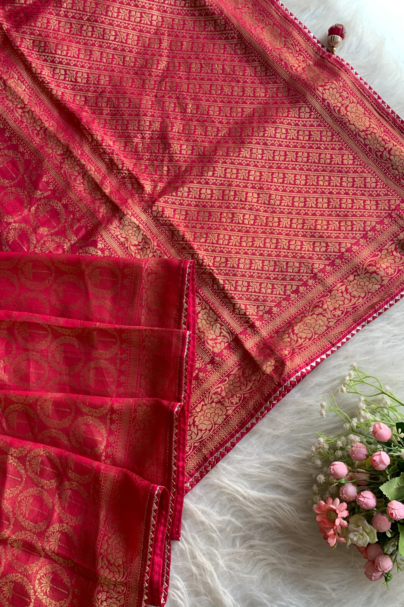 Pink Traditional Banarasi Saree 5763 14