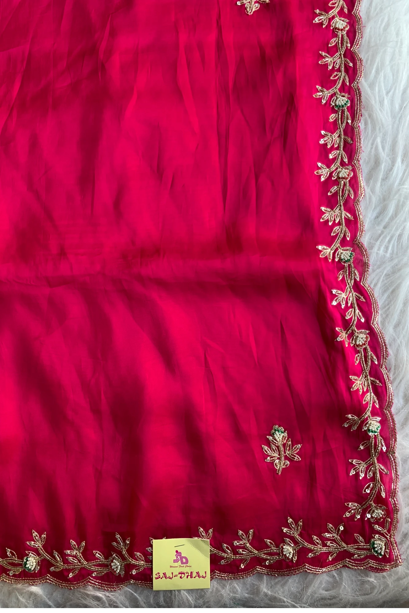 Pink Aari Thari Habutai Silk Saree 5651 21