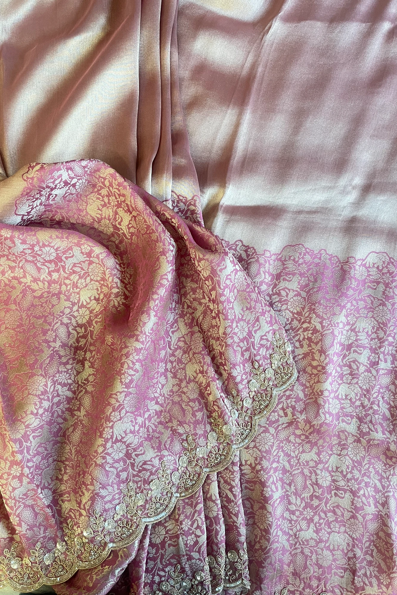 Kanchipuram Silk Saree with Motif Weaving & Zardosi Border 5766 12