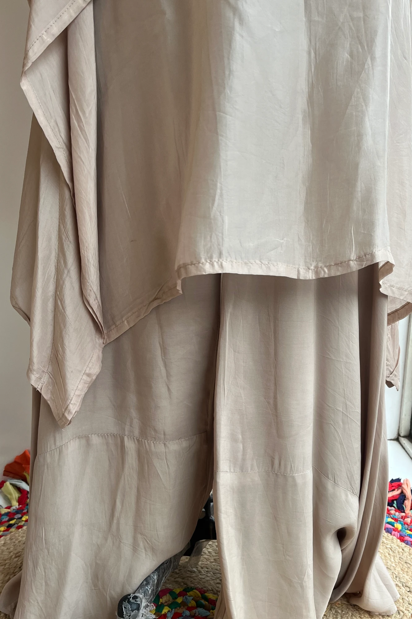 Light Brown Habutai Silk Kaftan Set with Zardosi & Pearl Detailing 5147 11 (42)