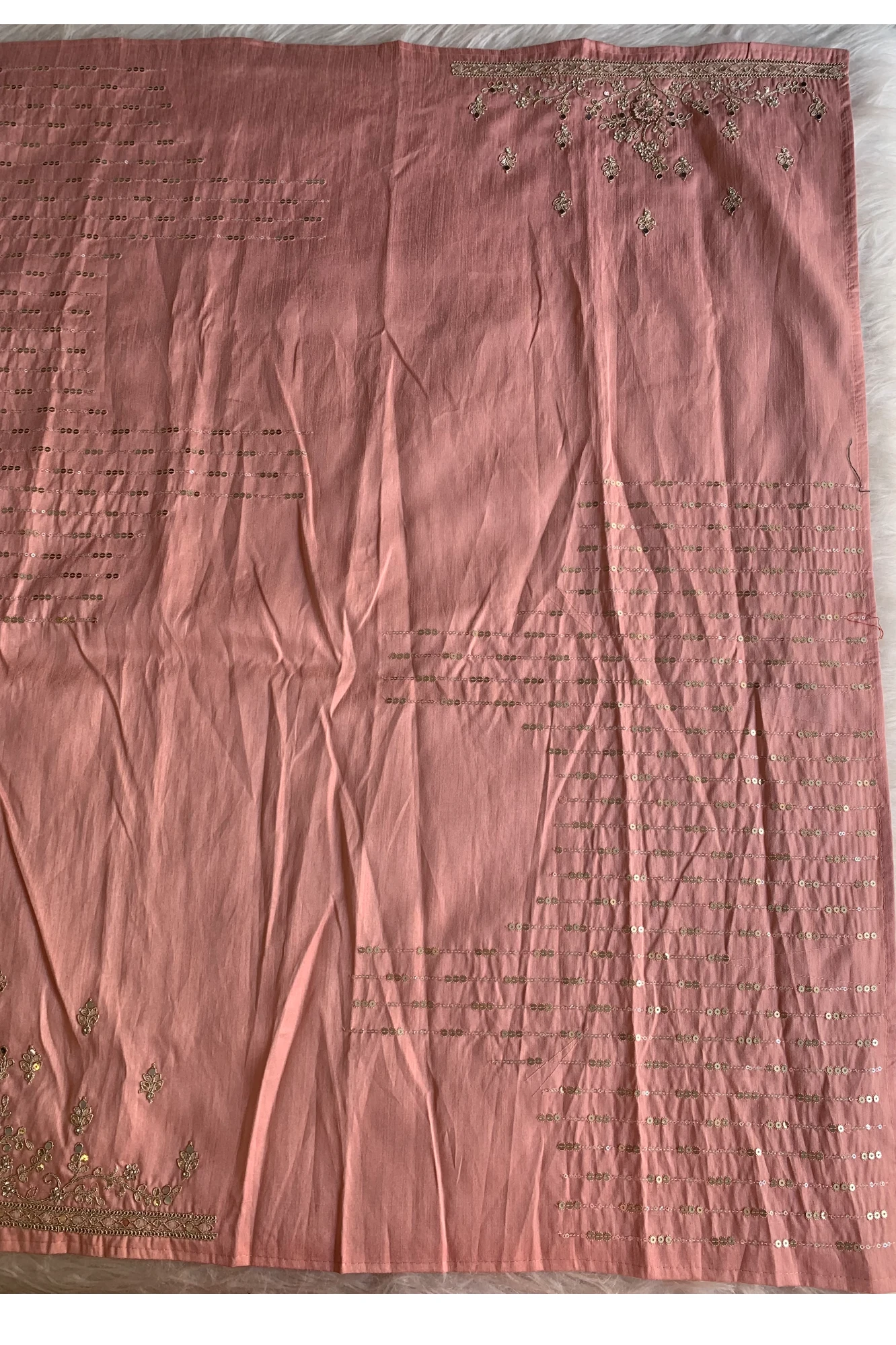 Peach Reyana Organza Saree 5777 04