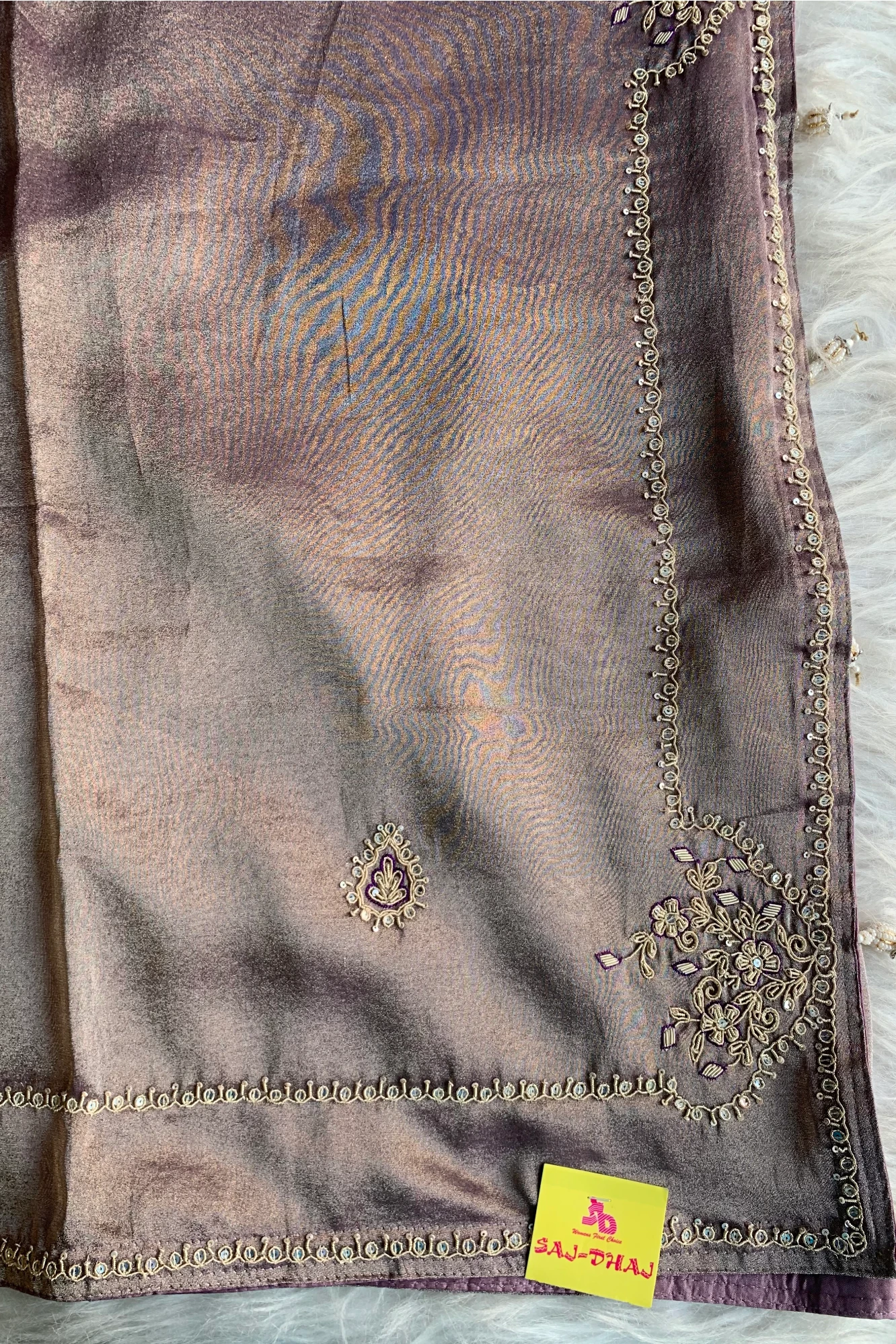 Purple Tissue Saree 5735 03