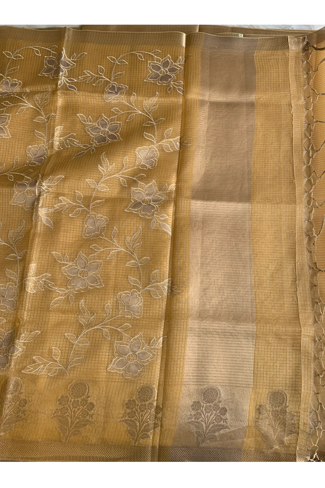 Mustard Yellow Kota Banarasi Saree 5814 03