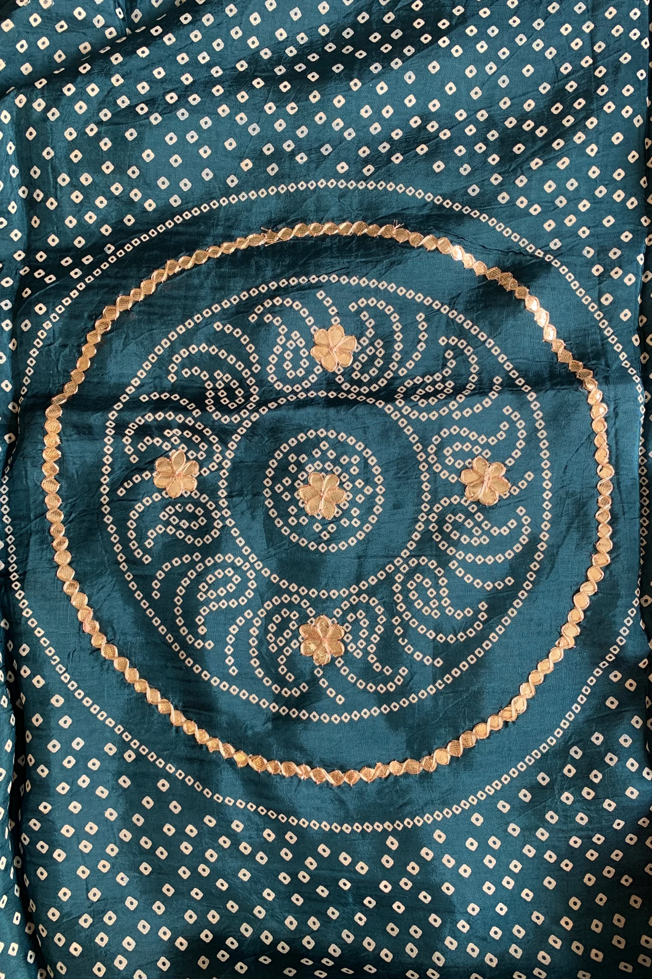 Peacock Blue Russian Silk Saree 5438 01