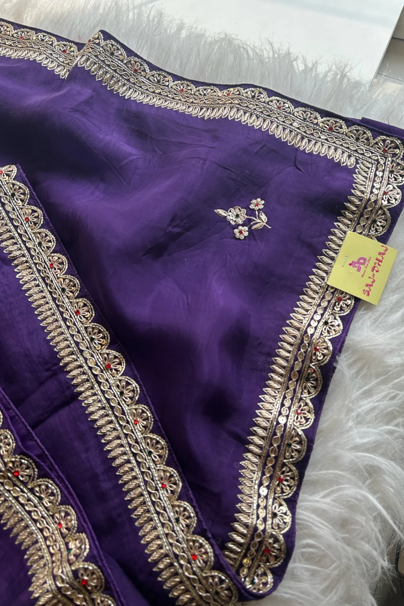 Jayanti Reddy Purple Russian Silk Saree 5650 15