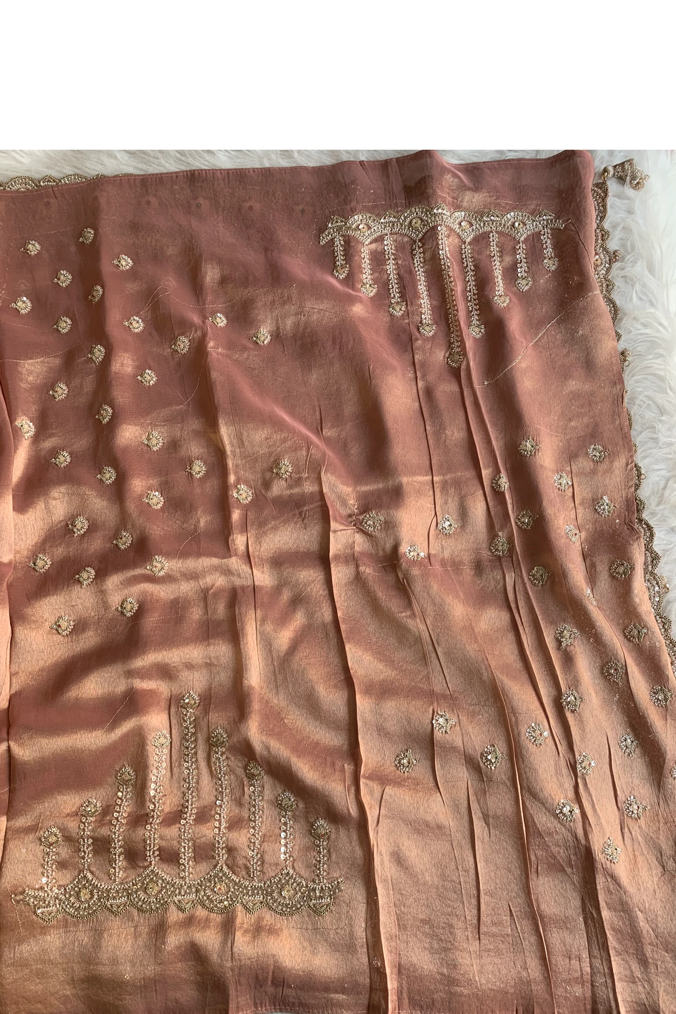 Peach Kanchipuram Tissue Saree 5688 02