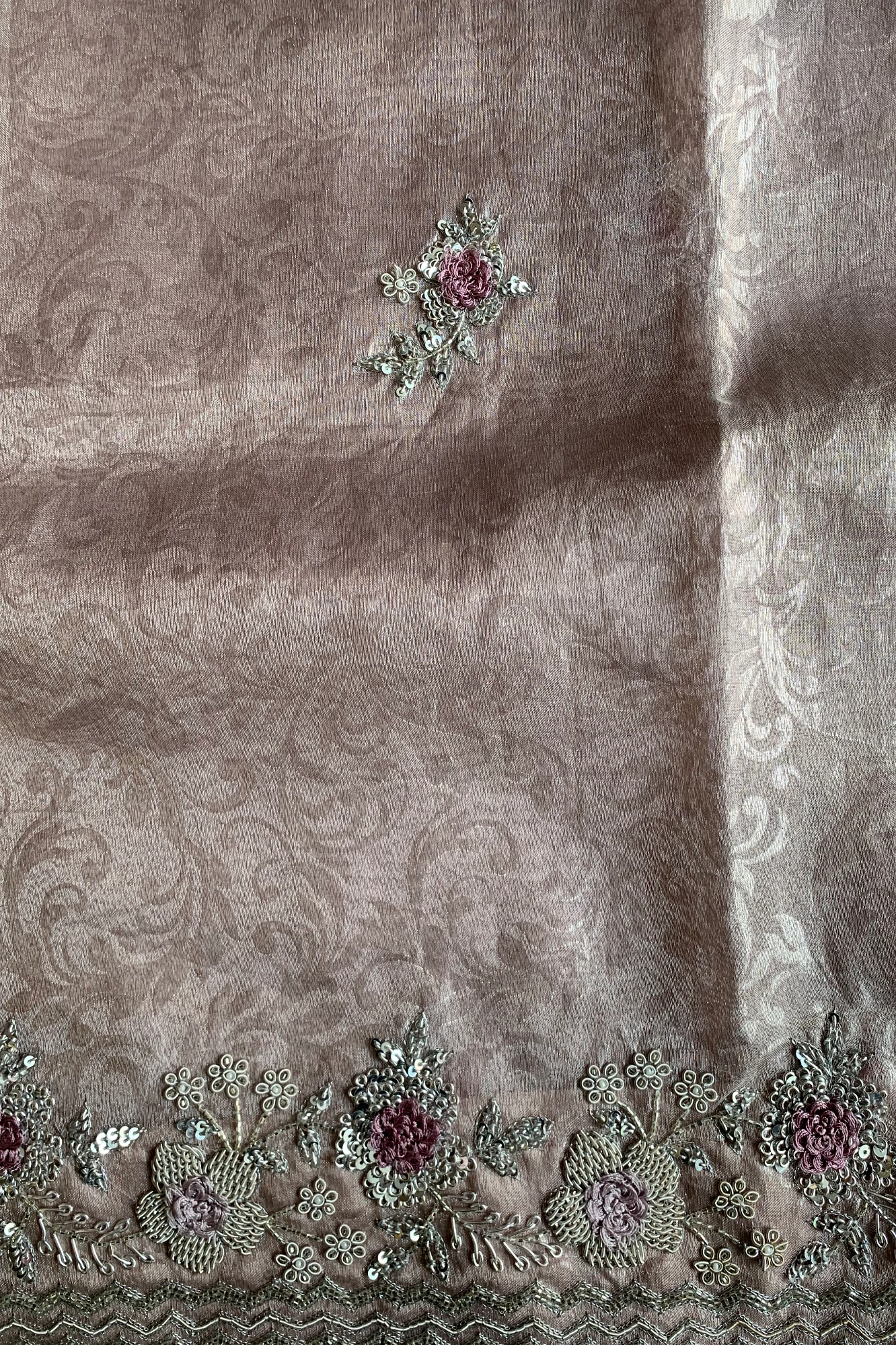 Beige Jagat Silk Saree 5216 04