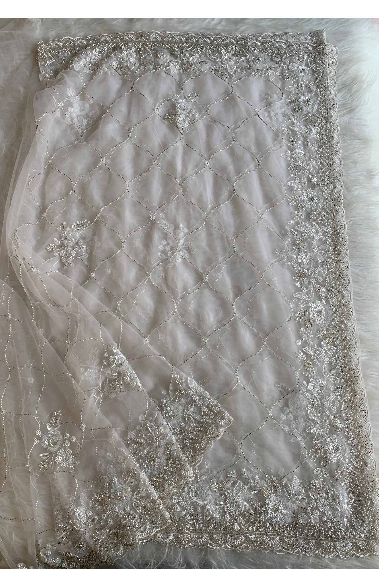 White Net Saree 5814 02