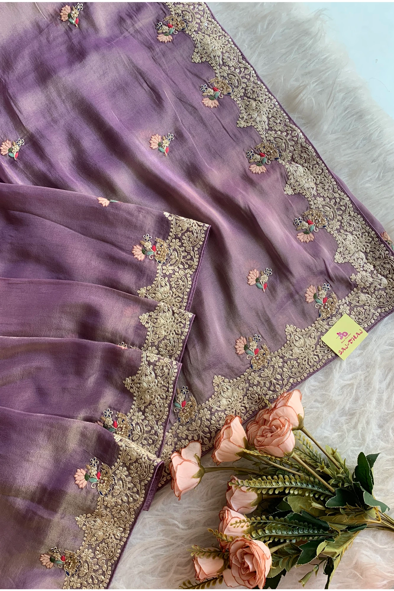 Purple Tissue Saree 5777 07