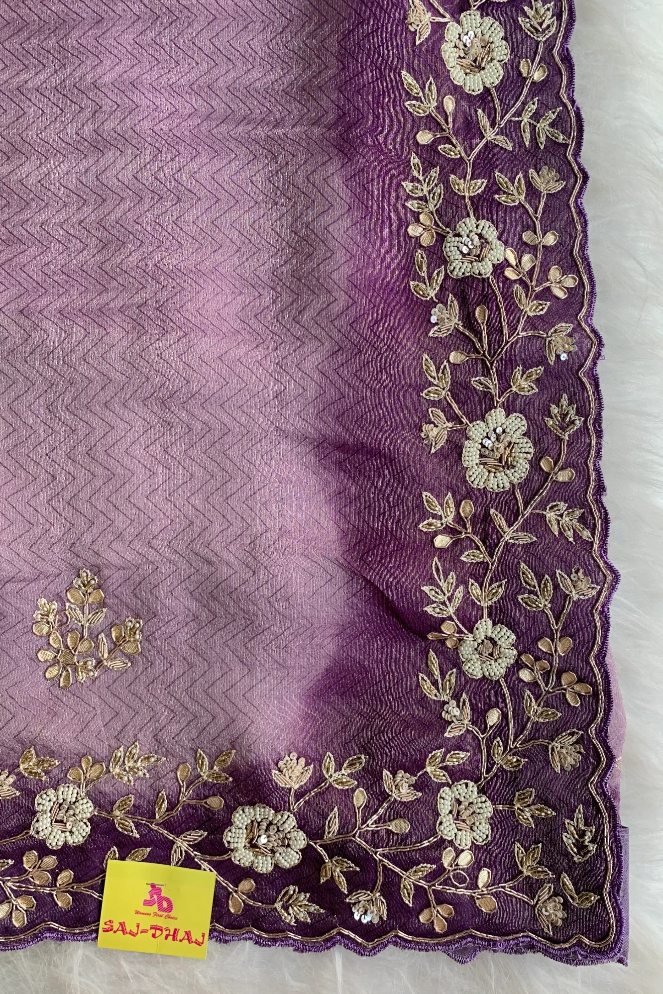 Lilac Shaded Kanchipuram Silk Saree 5675 03