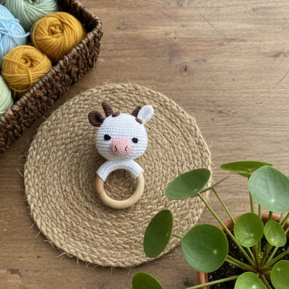 Cow Rattle & Teether
