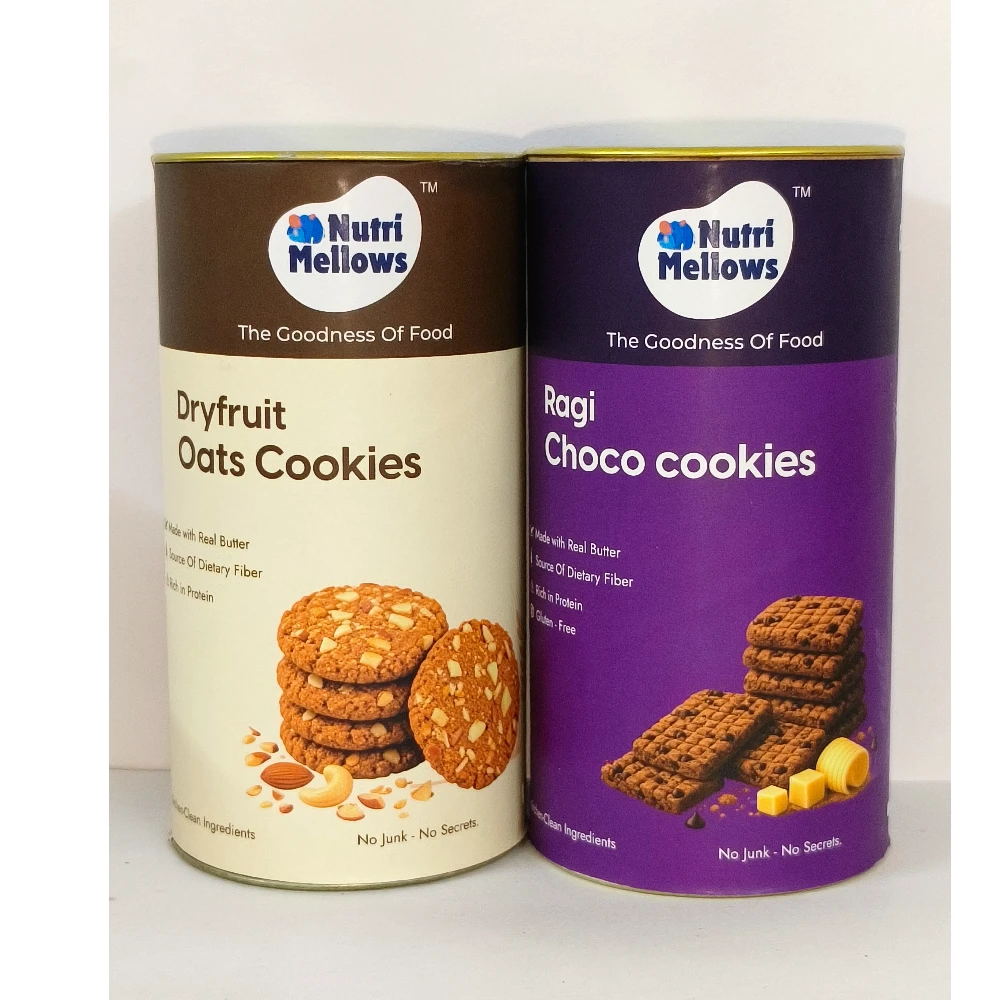 Dryfruit Oats cookies & Ragi Choco Cookies 2 Multi Pack(2*80g,2*150g)