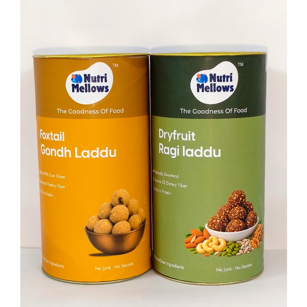 Foxtail Gondh Laddu & Dryfruit Ragi Laddu 2 Multi Packs(2*80g,2*150g)
