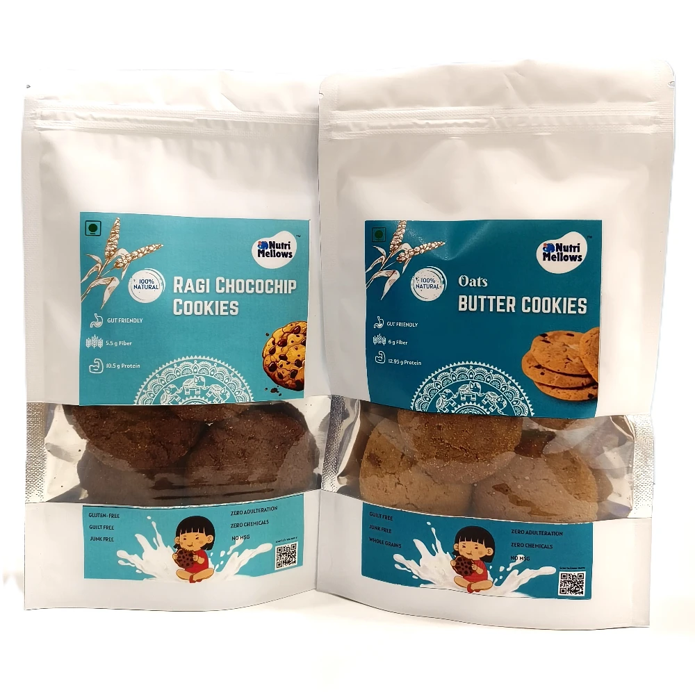 Dryfruit Oats cookies & Ragi Choco Cookies 2 Multi Pack(2*80g,2*160g)