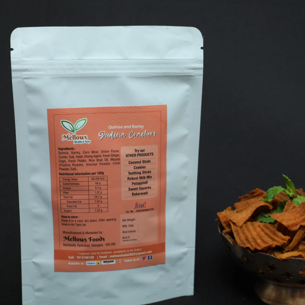 Pudina Quinoa Crackers