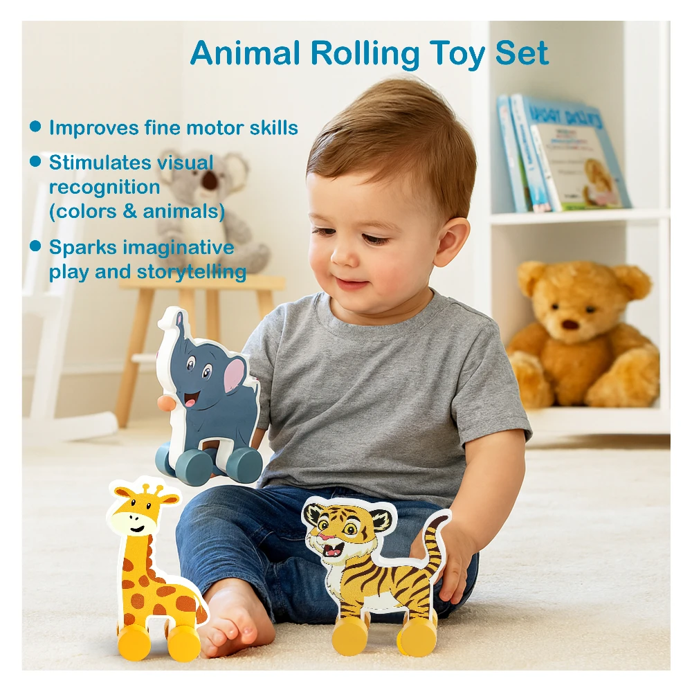 Push Toys- Animals(set of 3)