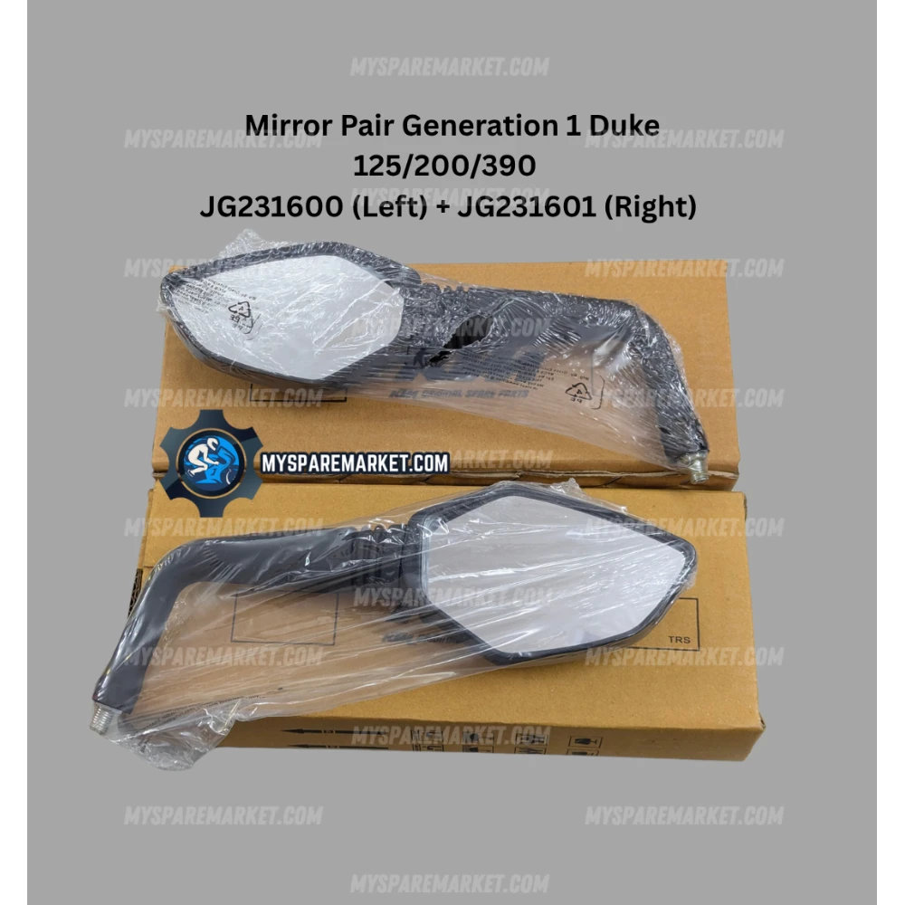 Mirror Pair Generation 1 Duke 125/200/390 = JG231600 (Left) + JG231601 (Right)