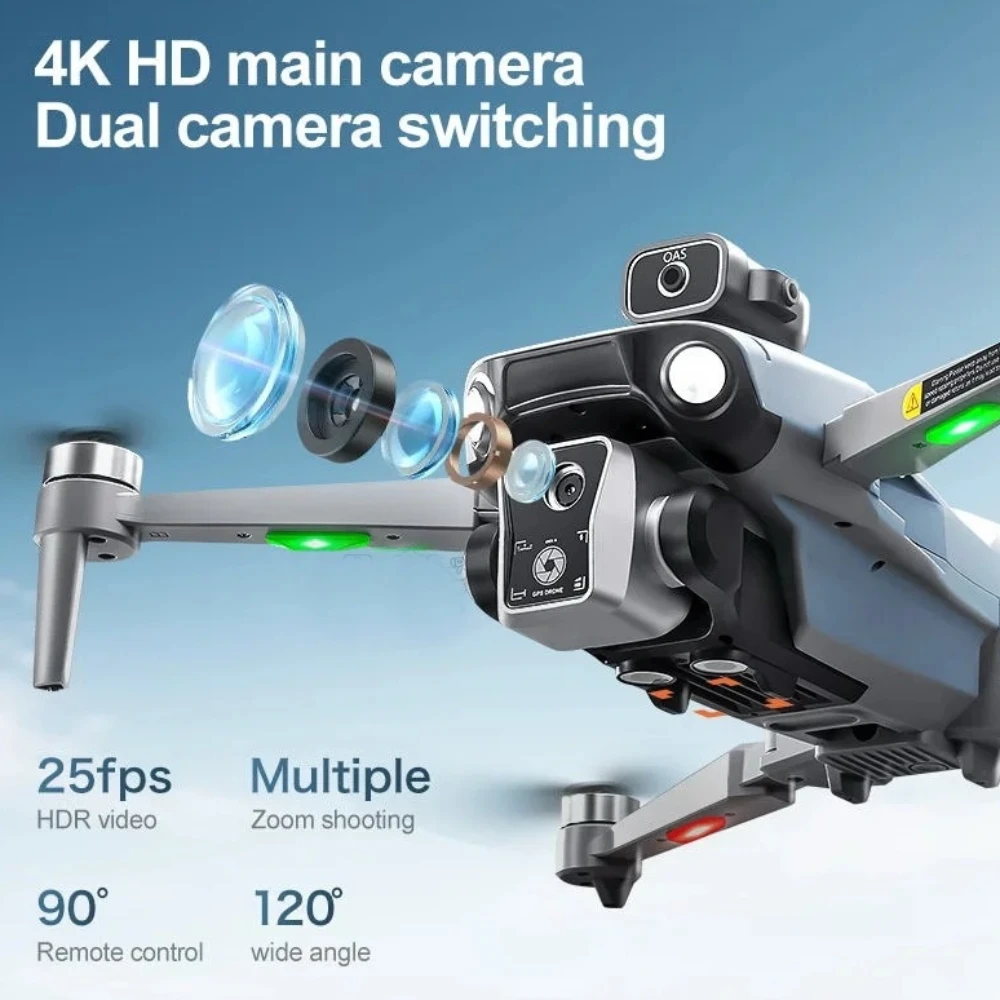 K19 MAX GPS RC Drone 4K HD Camera FPV Brushless Obstacle Avoidance Remote Control With Screen Foldable RC Quadcopter Drone