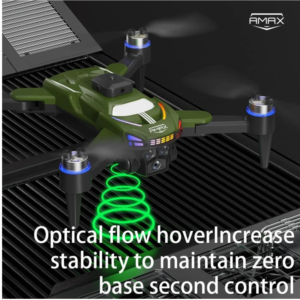 T7 PRO Dual 4K Camera RC Quadcopter Drone with Brushless Motor Obstacle Avoidance Wi-Fi Selfie Control and Rechargeable Battery