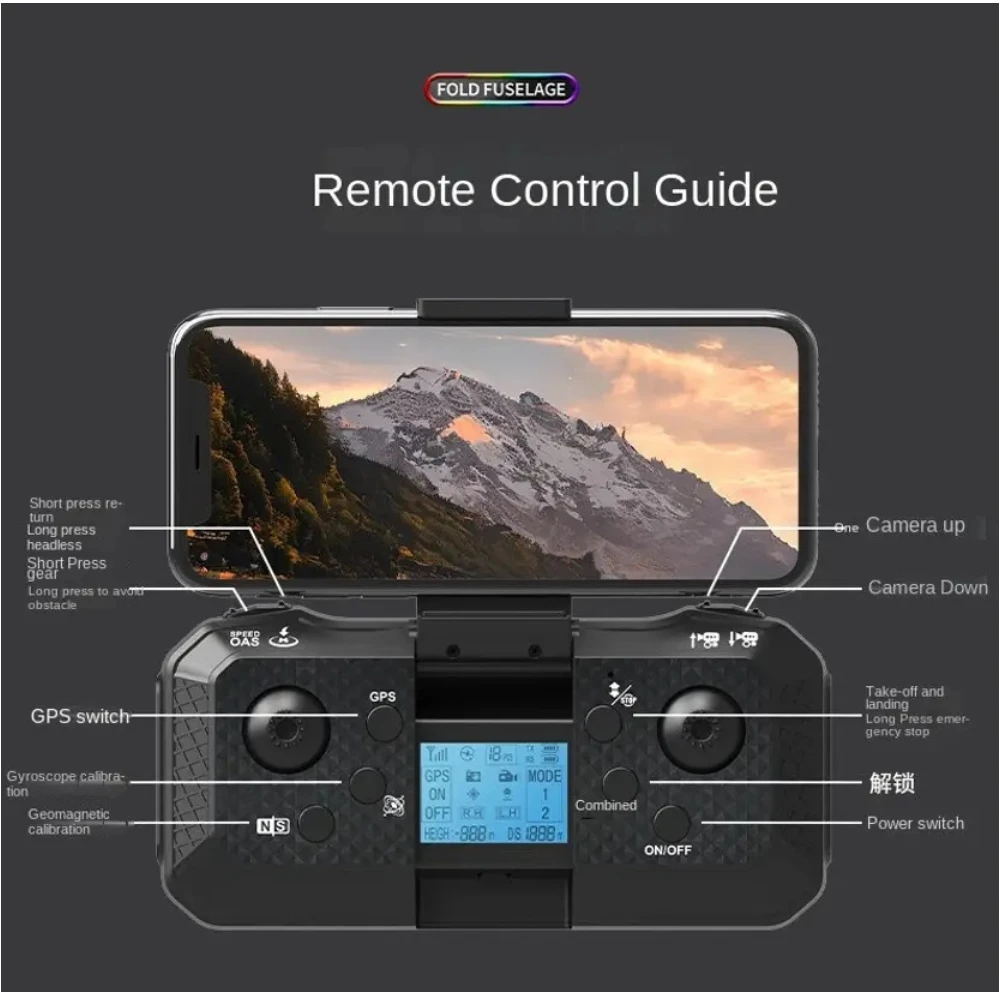 J6 GPS Drone with Smart Display Remote – Advanced Navigation, Long-Range Control, 4K Camera, Obstacle Avoidance, Precise Flight, Real-Time FPV, Perfect for Beginners & Adults