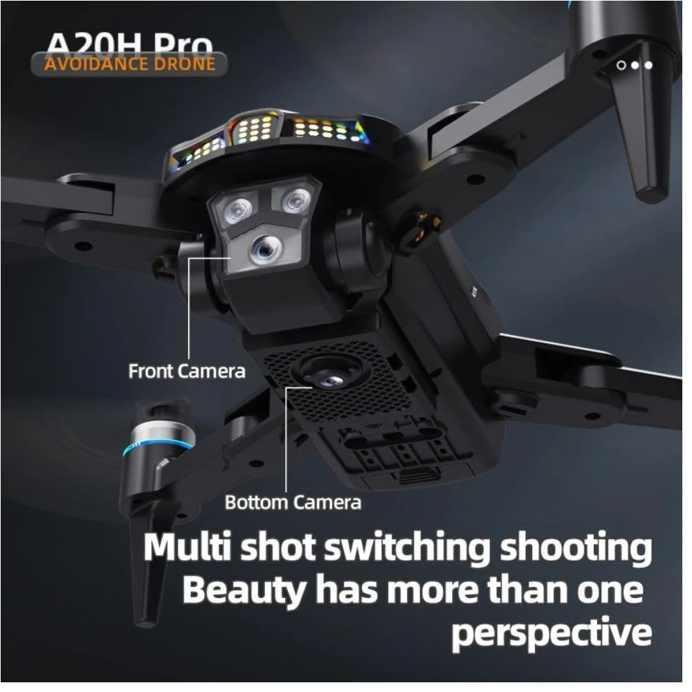 T6 Pro Drone Dual Camera 4k Optical Flow Positioning Remote Control Flying Quadcopter Gesture Video Drone with Brushless Motor and Obstacle Avoidance 4.5 Inch LCD Display