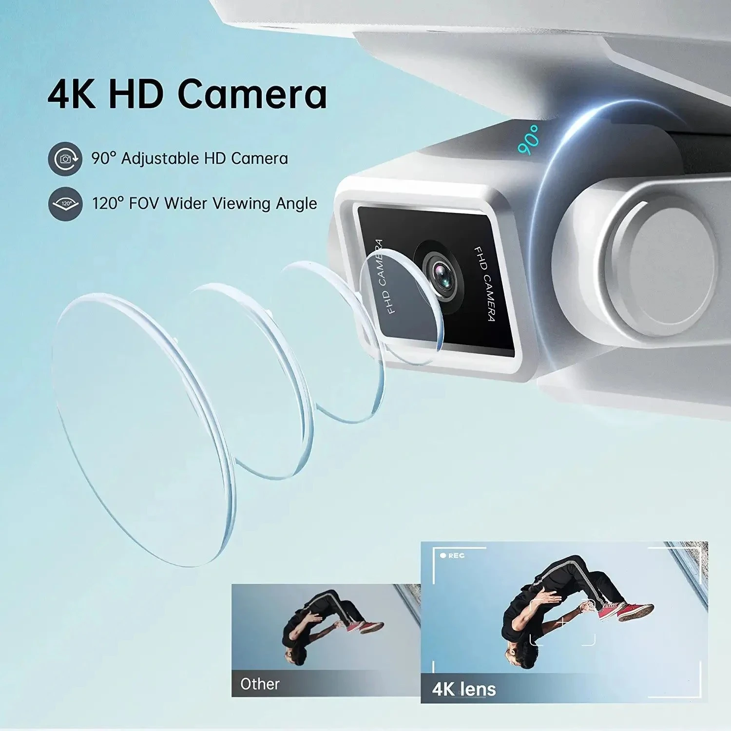 DR DG600C GPS Drone with 4K HD Camera for Adults RC Quadcopter with Auto Return Follow Me Mode Waypoint Flight Altitude Hold for Beginners and Experts