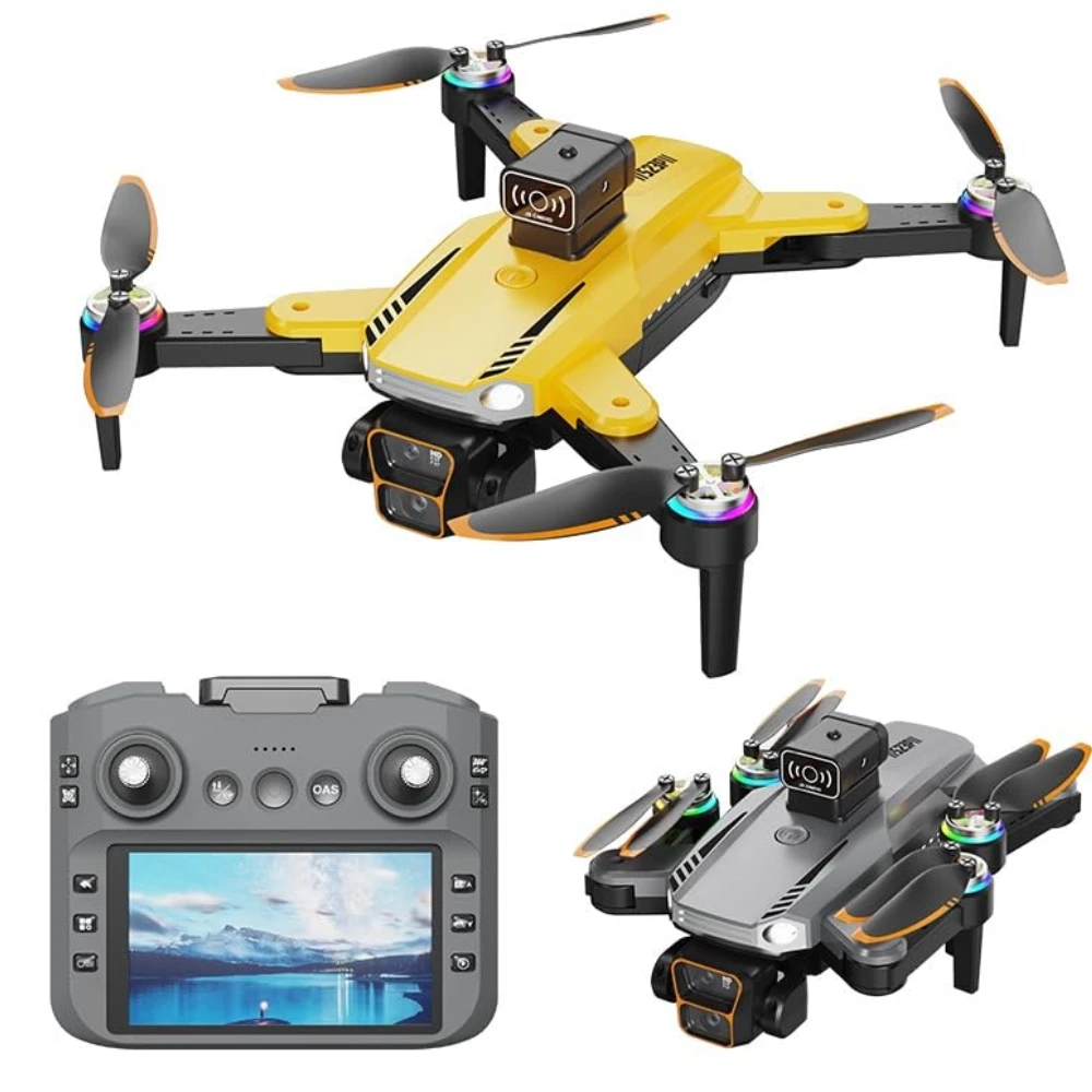 S23P Drone 4K Dual Camera Brushless Drone with Obstacle Avoidance One-Key Take-Off Headless Mode 360° Flips Battery Long Flight & 4.5 Inch LCD Display