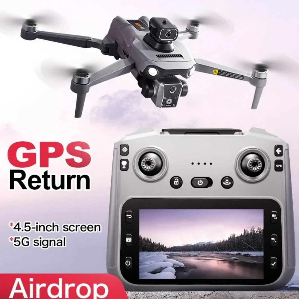 K19 MAX GPS RC Drone 4K HD Camera FPV Brushless Obstacle Avoidance Remote Control With Screen Foldable RC Quadcopter Drone