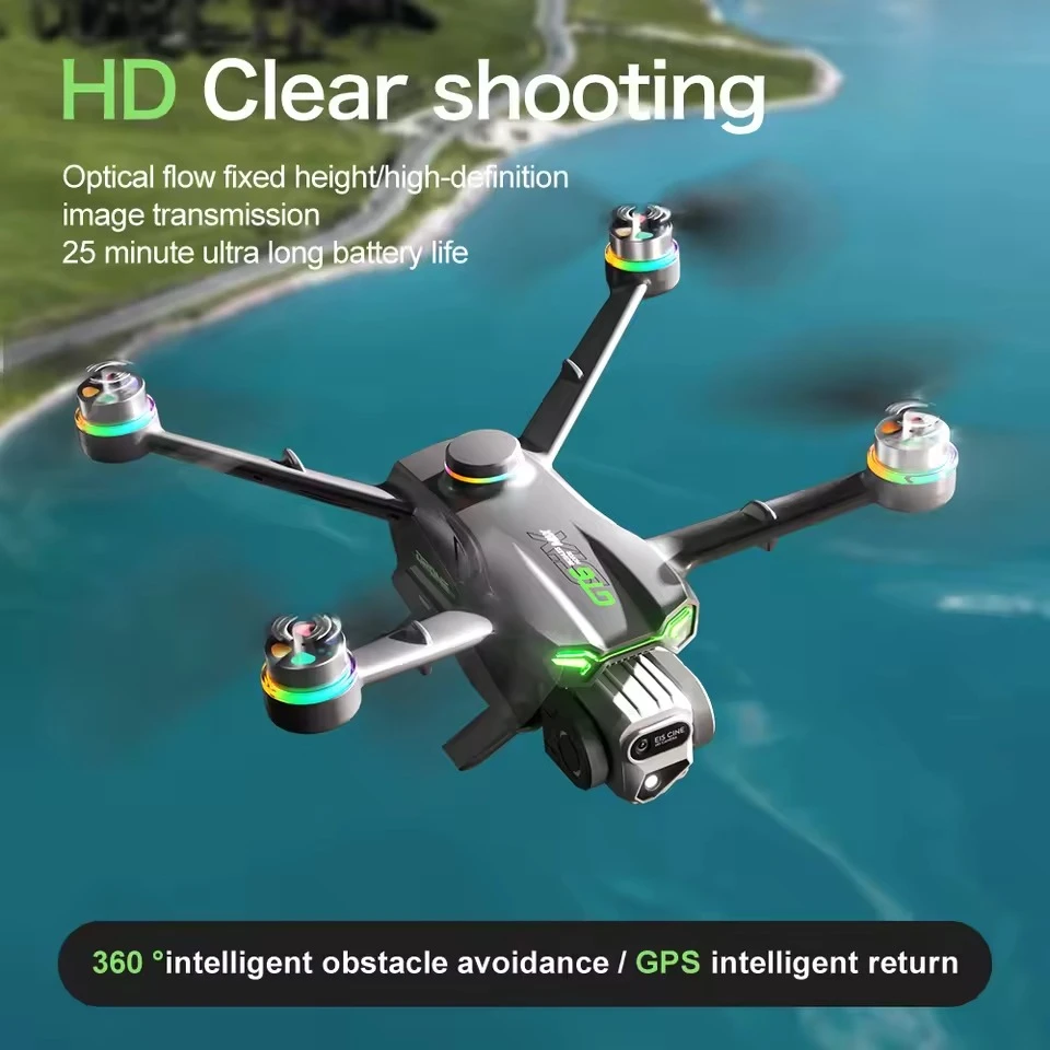 GT6 Foldable Drone with Wide Angle Camera, Obstacle Avoidance, Optical Flow Positioning, WiFi FPV RC Quadcopter, Gesture Control, Drone Toy Gift for Kids & Adults