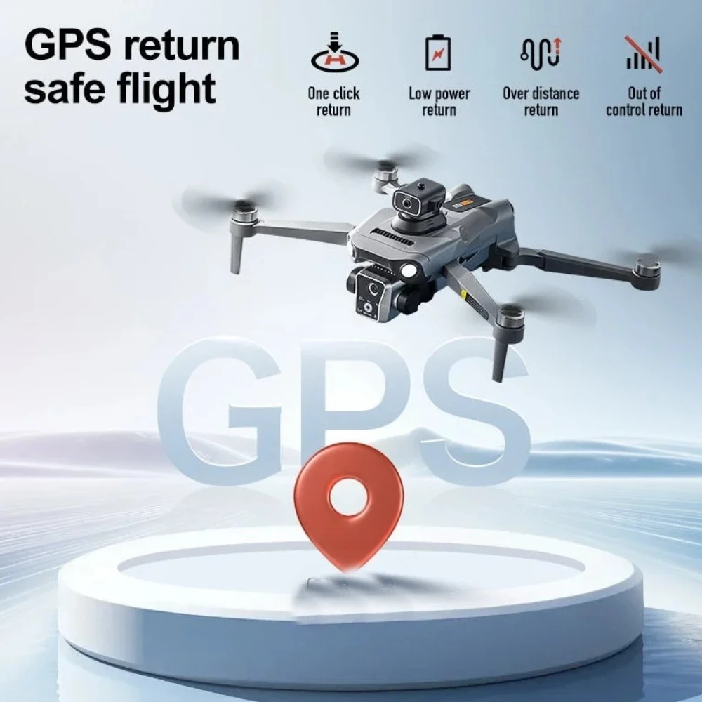 K19 MAX GPS RC Drone 4K HD Camera FPV Brushless Obstacle Avoidance Remote Control With Screen Foldable RC Quadcopter Drone