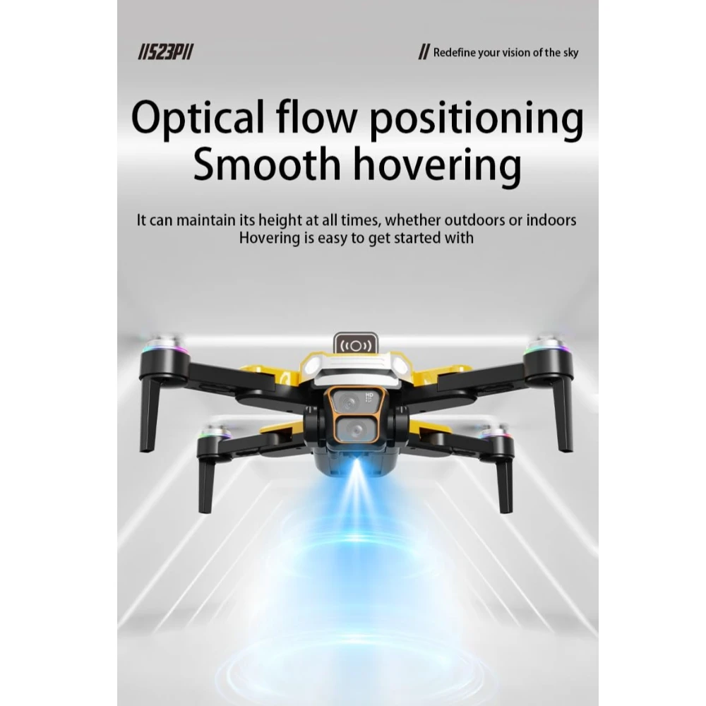 S23P Drone 4K Dual Camera Brushless Drone with Obstacle Avoidance One-Key Take-Off Headless Mode 360° Flips Battery Long Flight & 4.5 Inch LCD Display