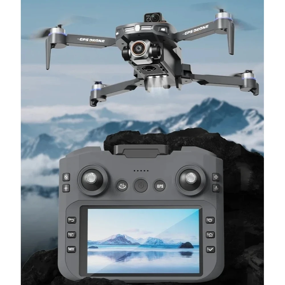 S28 GPS Drone with 4.5 inch Controlled Screen Professional 4K HD Dual Camera Brushless Obstacle Avoidance RC Quadcopter Drone Toy