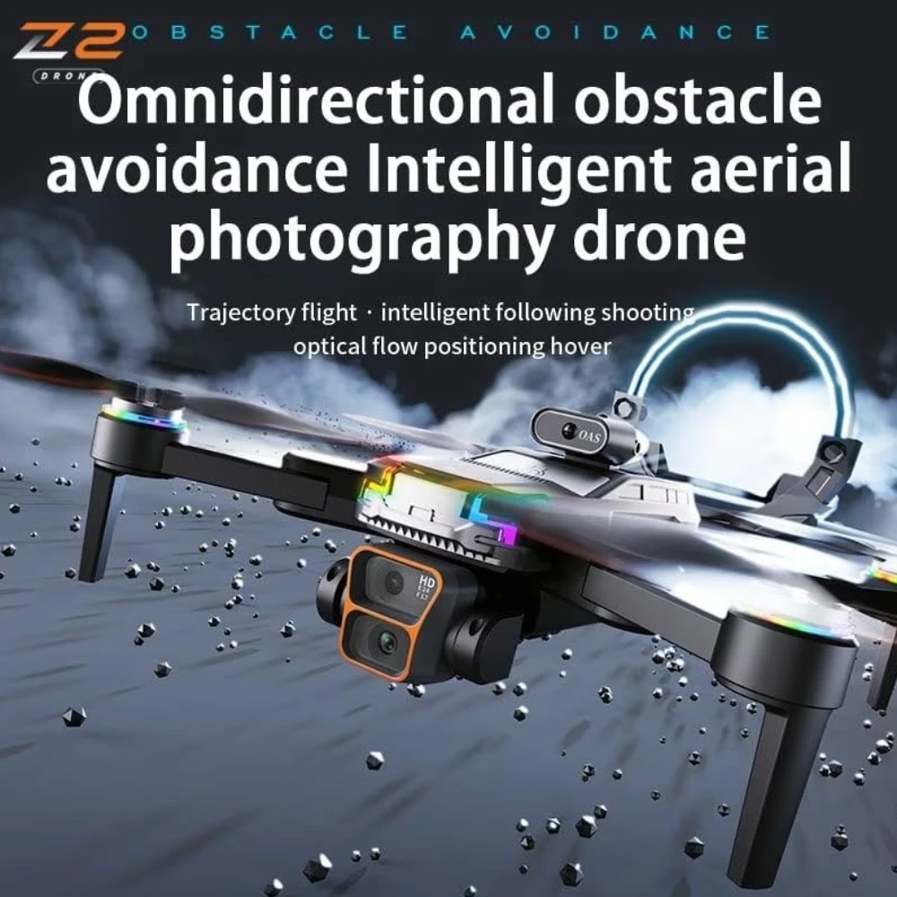 JS 39P Drone 4k Remote Control Dual Camera Drone with 1080p Wi-Fi Selfie Gesture RC Obstacle Avoidance Drone with Brushless Motor One Key Take-off & Landing 4.5 Inch LCD Display