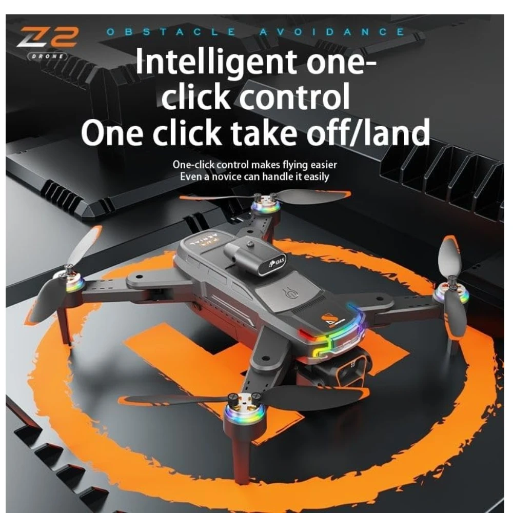 JS 39P Drone 4k Remote Control Dual Camera Drone with 1080p Wi-Fi Selfie Gesture RC Obstacle Avoidance Drone with Brushless Motor One Key Take-off & Landing 4.5 Inch LCD Display