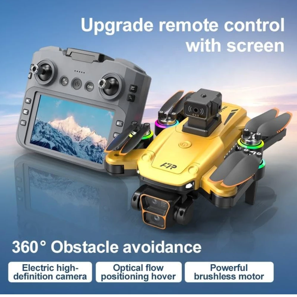 A7 Pro Remote Control Dual Camera Drone 4k with Brushless Motor and Obstacle Avoidance Wi-Fi Selfie Gesture RC Quadcopter with Rechargeable Battery
