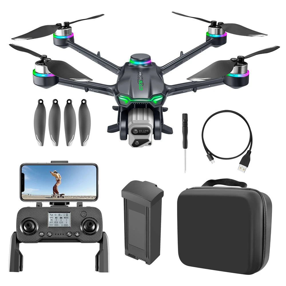 GT6 Foldable Drone with Wide Angle Camera, Obstacle Avoidance, Optical Flow Positioning, WiFi FPV RC Quadcopter, Gesture Control, Drone Toy Gift for Kids & Adults
